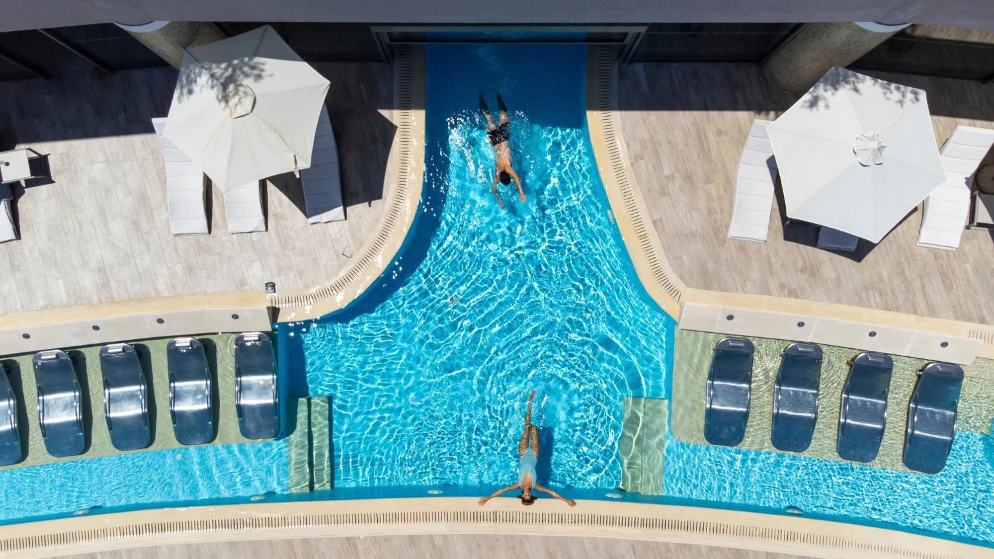 Miraggio Thermal Spa Resort Paliouri Exteriör bild The 25m swimming pool